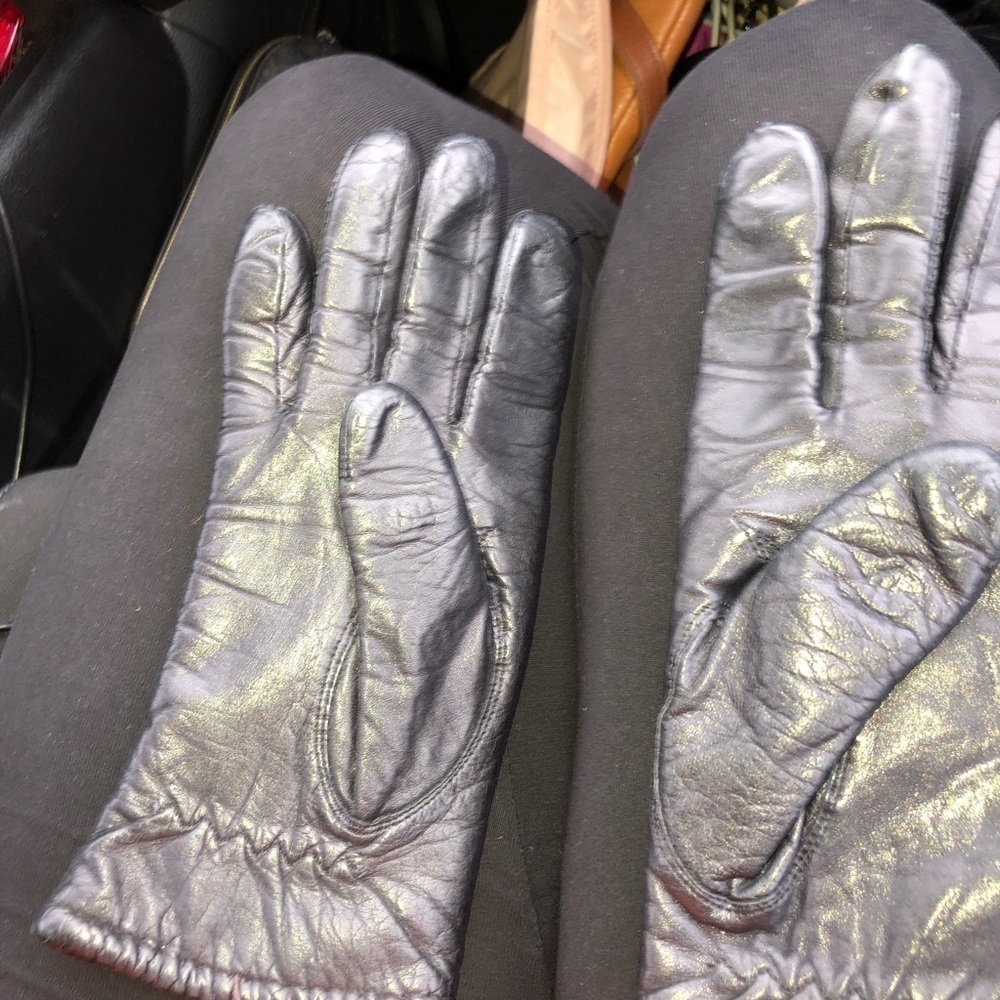 Gimbels Women’s Vintage Leather gloves Black Large - Picture 5 of 6